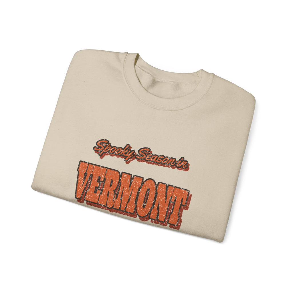 Spooky Season in Vermont Vintage Postcard Crewneck Sweatshirt