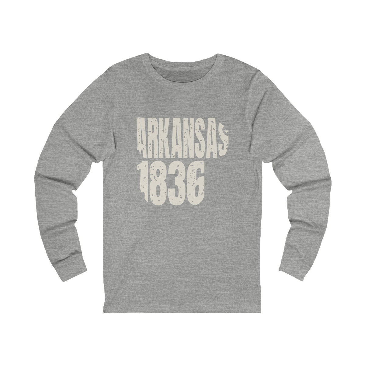Arkansas Vintage Letters Map Long Sleeve Tee