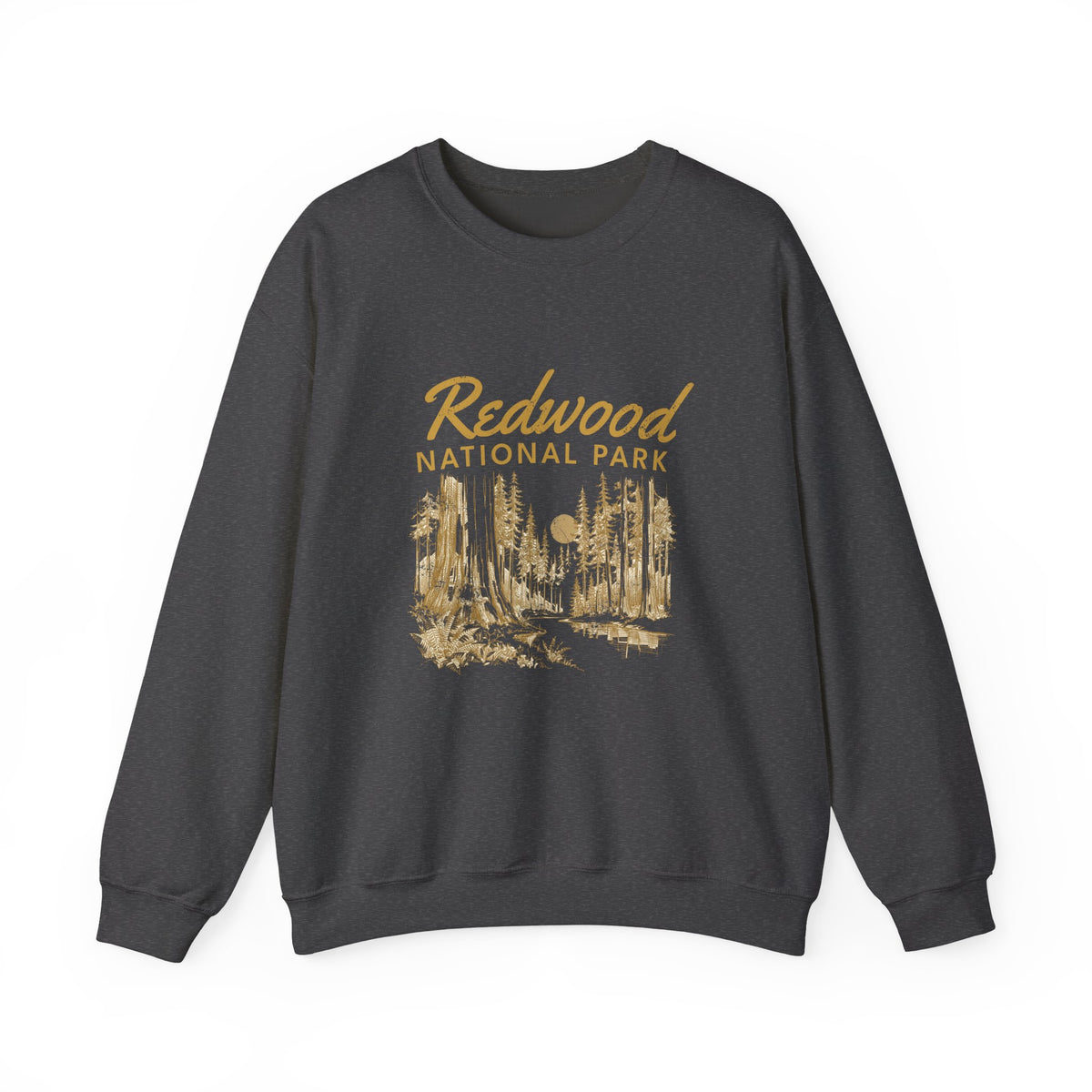 Redwood National Park Vintage Forest Sketch Crewneck Sweatshirt