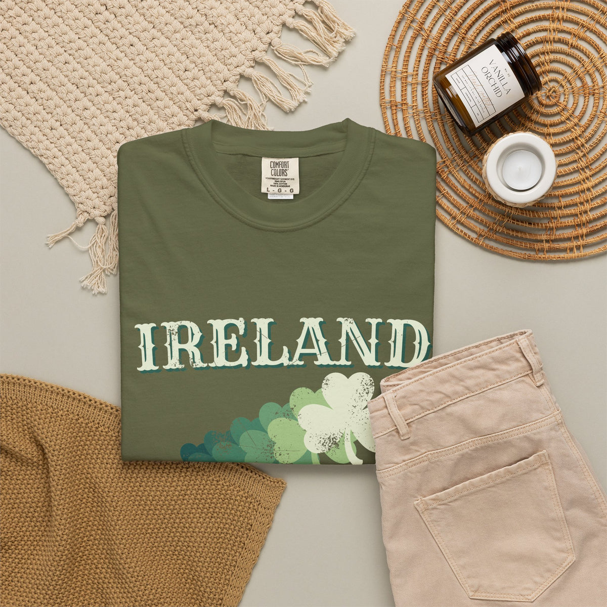 Ireland Est 1937 Vintage Ornate Lettering T-Shirt