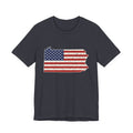 Pennsylvania American Flag Map T-Shirt