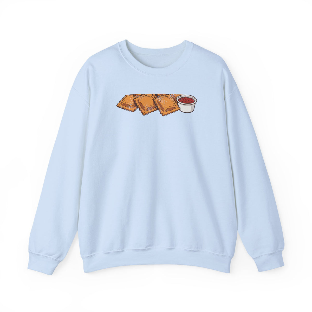 St Louis Toasted Ravioli Retro Food Illustration Crewneck Sweatshirt