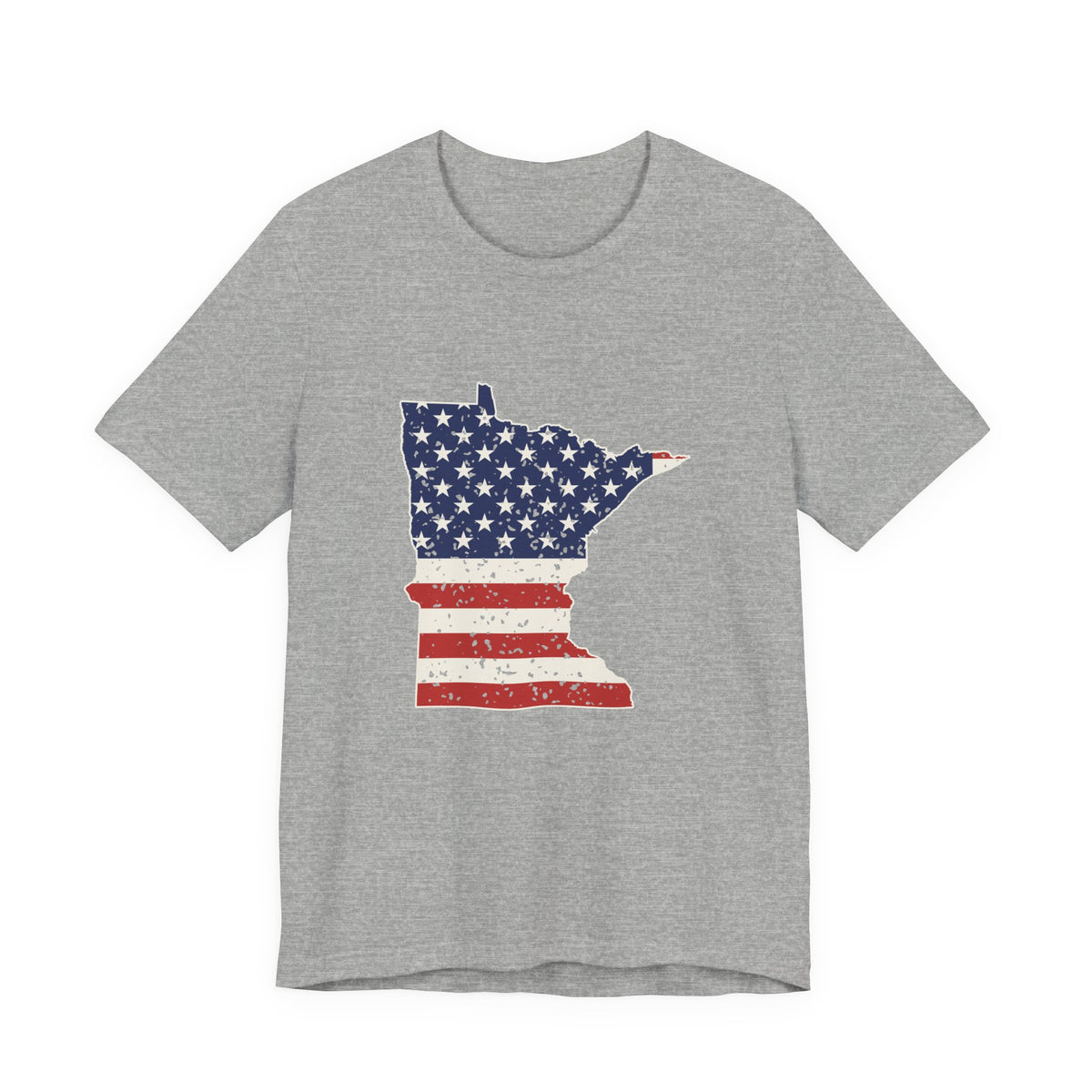 Minnesota American Flag Map T-Shirt