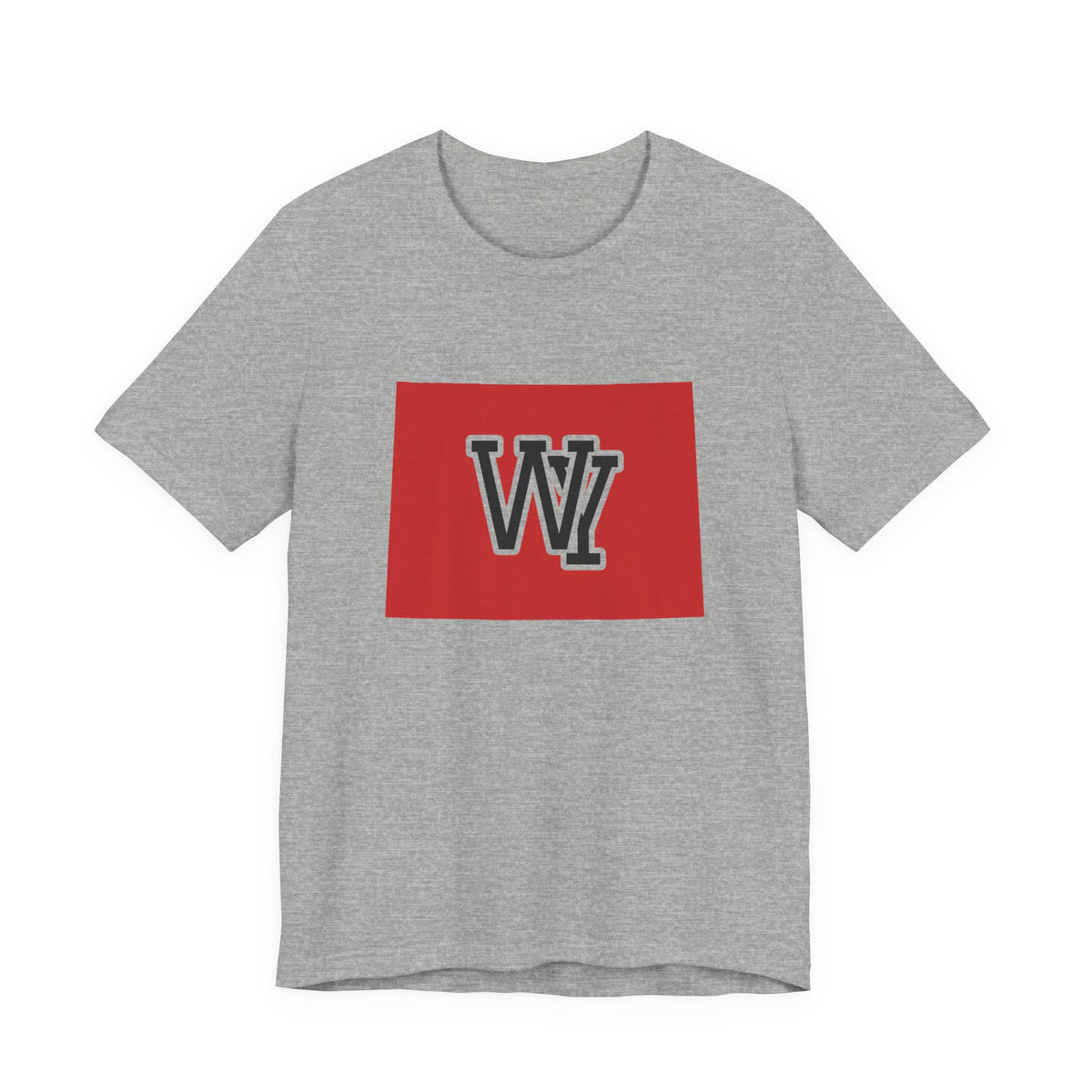 Wyoming Varsity Monogram Map T-Shirt