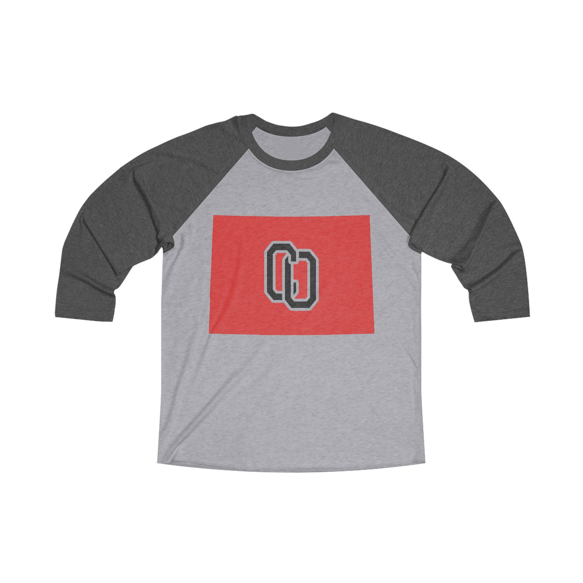 Colorado Varsity Monogram Map Raglan 3/4 Sleeve Tee