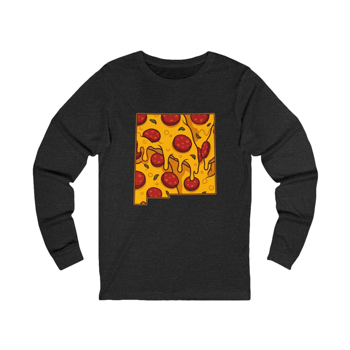 New Mexico Pizza Map Long Sleeve Tee