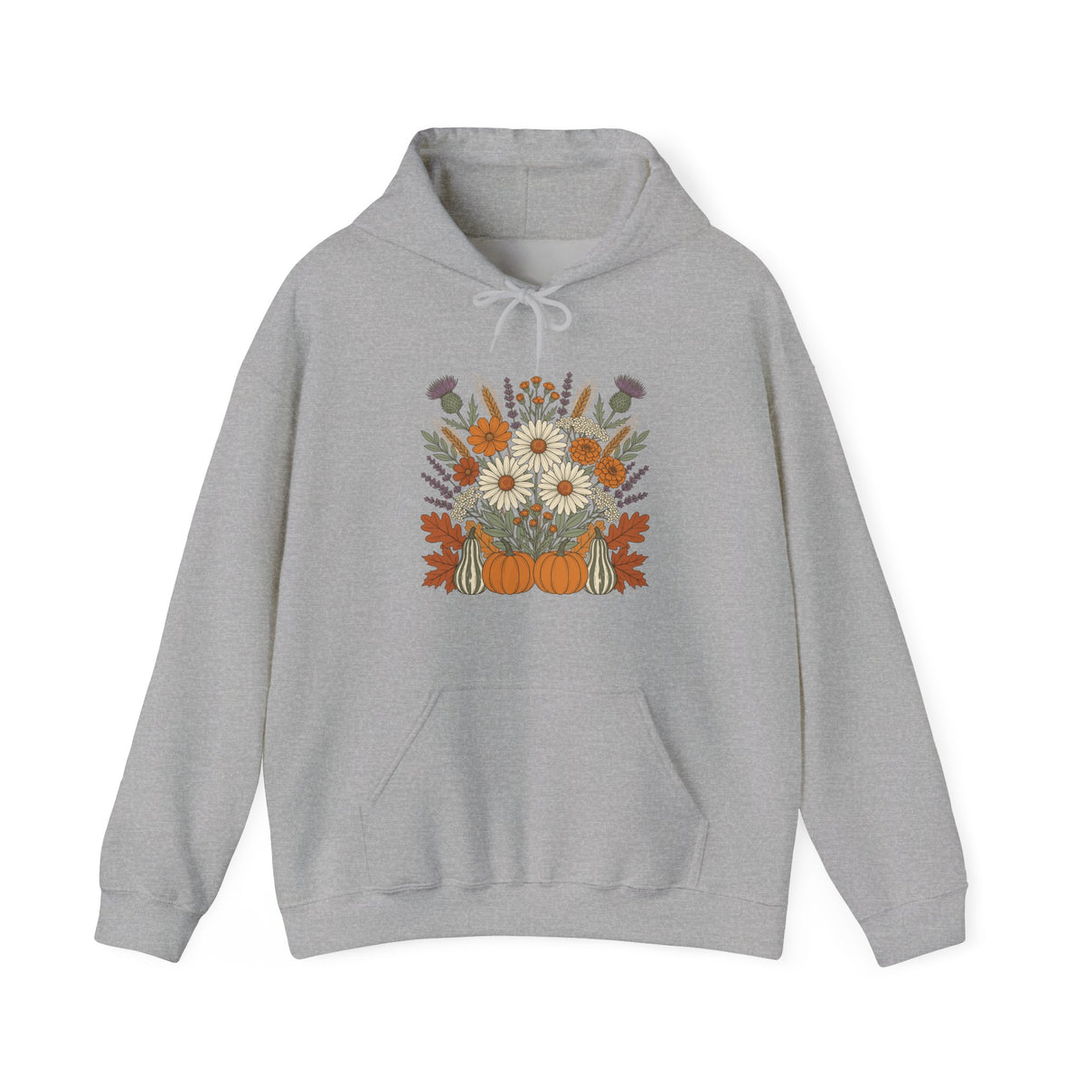 Fall Wildflower Bouquet Daisies and Thistles Hoodie