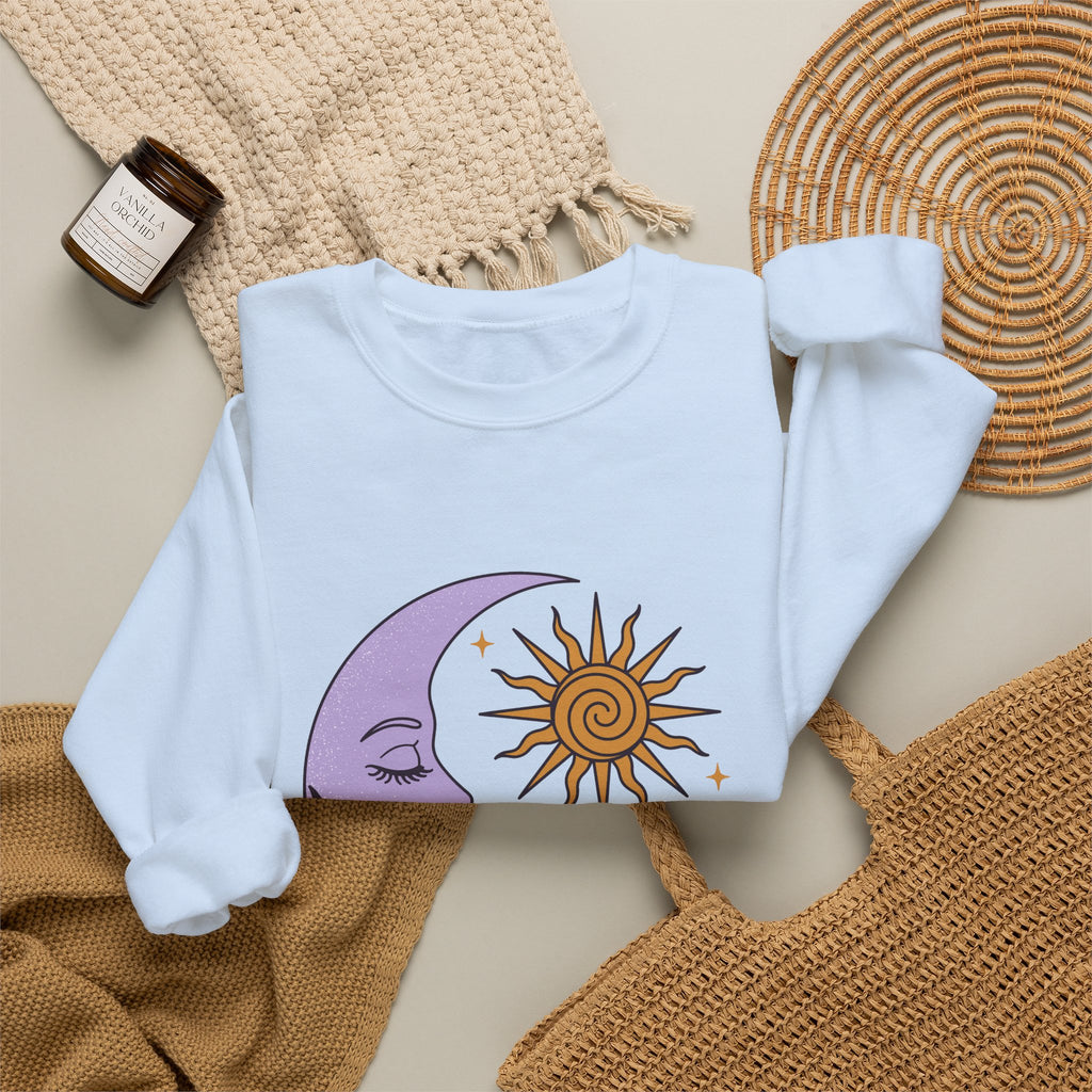 Thistle Moon Celestial Sun and Stars Crewneck Sweatshirt