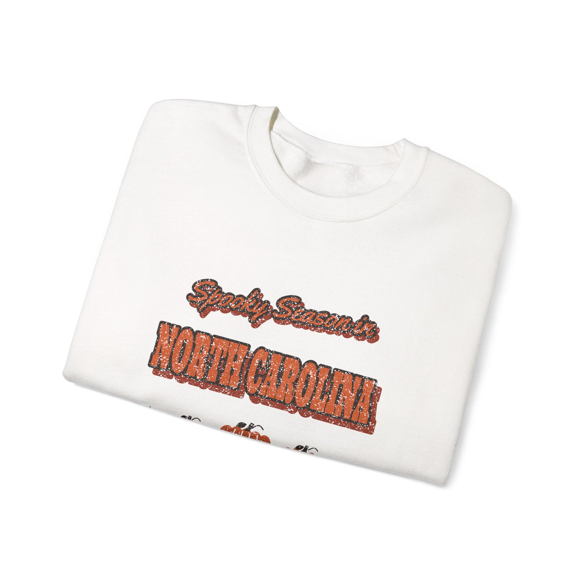 Spooky Season in North Carolina Vintage Postcard Crewneck Sweatshirt