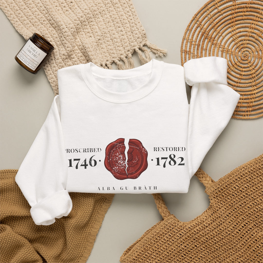 Proscribed 1746 Restored 1782 Alba Gu Bràth Thistle Seal Crewneck Sweatshirt
