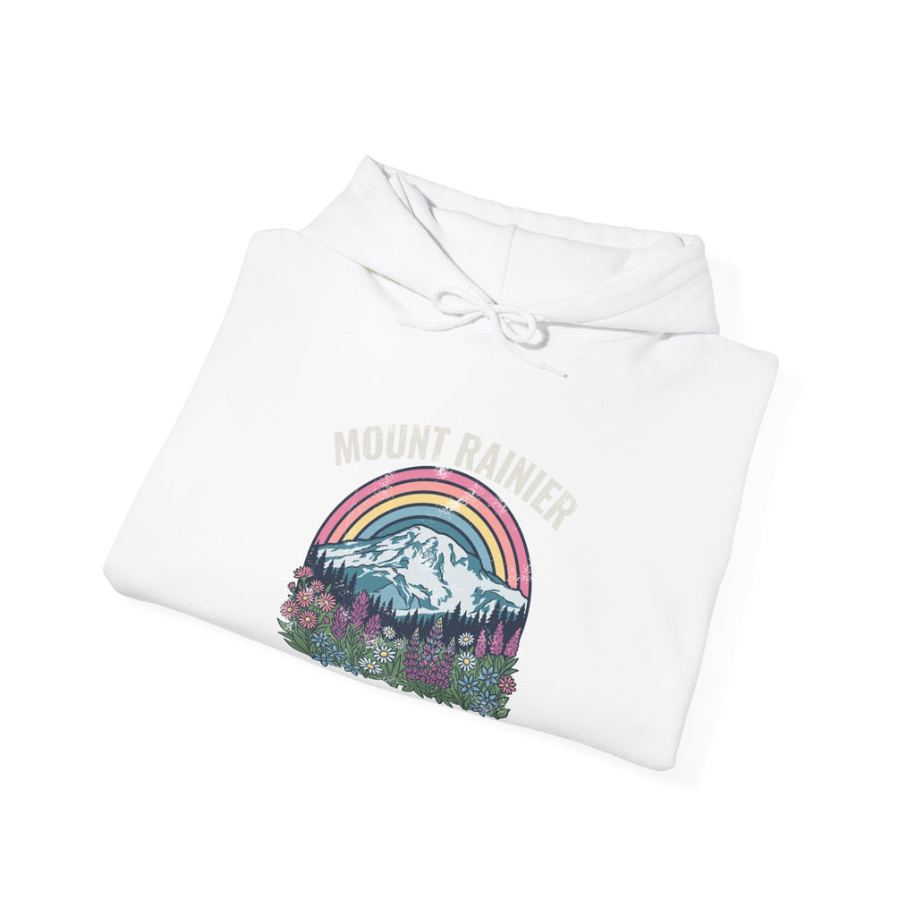 Mount Rainier National Park Wildflower Sunset Hoodie