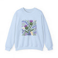 Scottish Thistle Floral Folk Art Bluebells Crewneck Sweatshirt