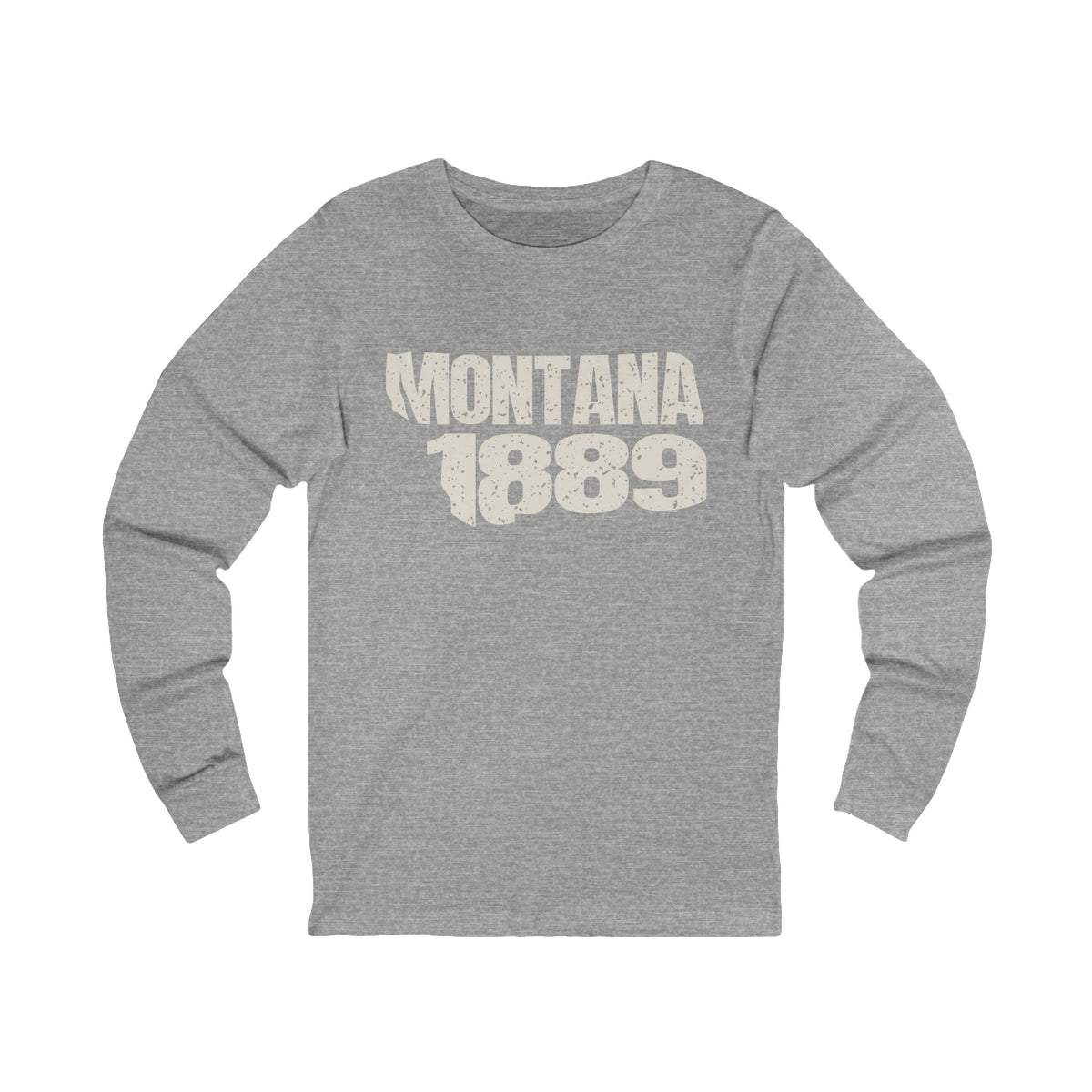 Montana Vintage Letters Map Long Sleeve Tee