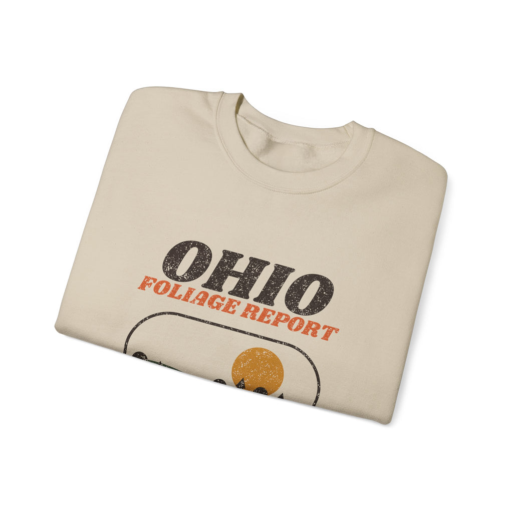 Ohio Foliage Report Retro Landscape Crewneck Sweatshirt