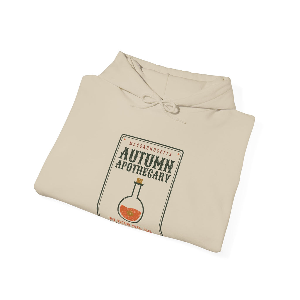 Massachusetts Autumn Apothecary Label Hoodie