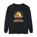 Harvest Moon Over Maine Retro Badge Long Sleeve Tee