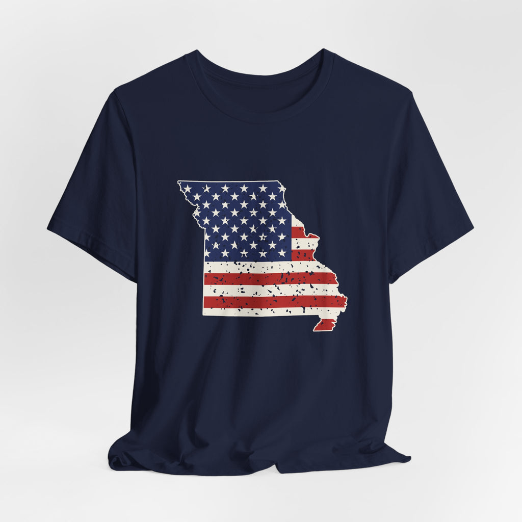 Missouri American Flag Map T-Shirt