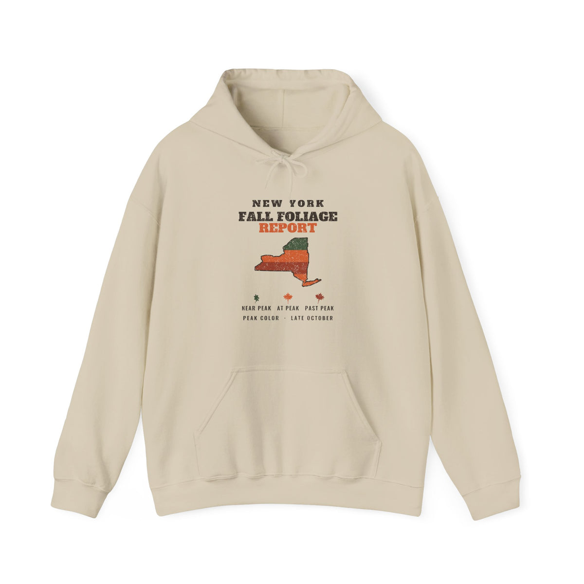 New York Fall Foliage Report Map Hoodie