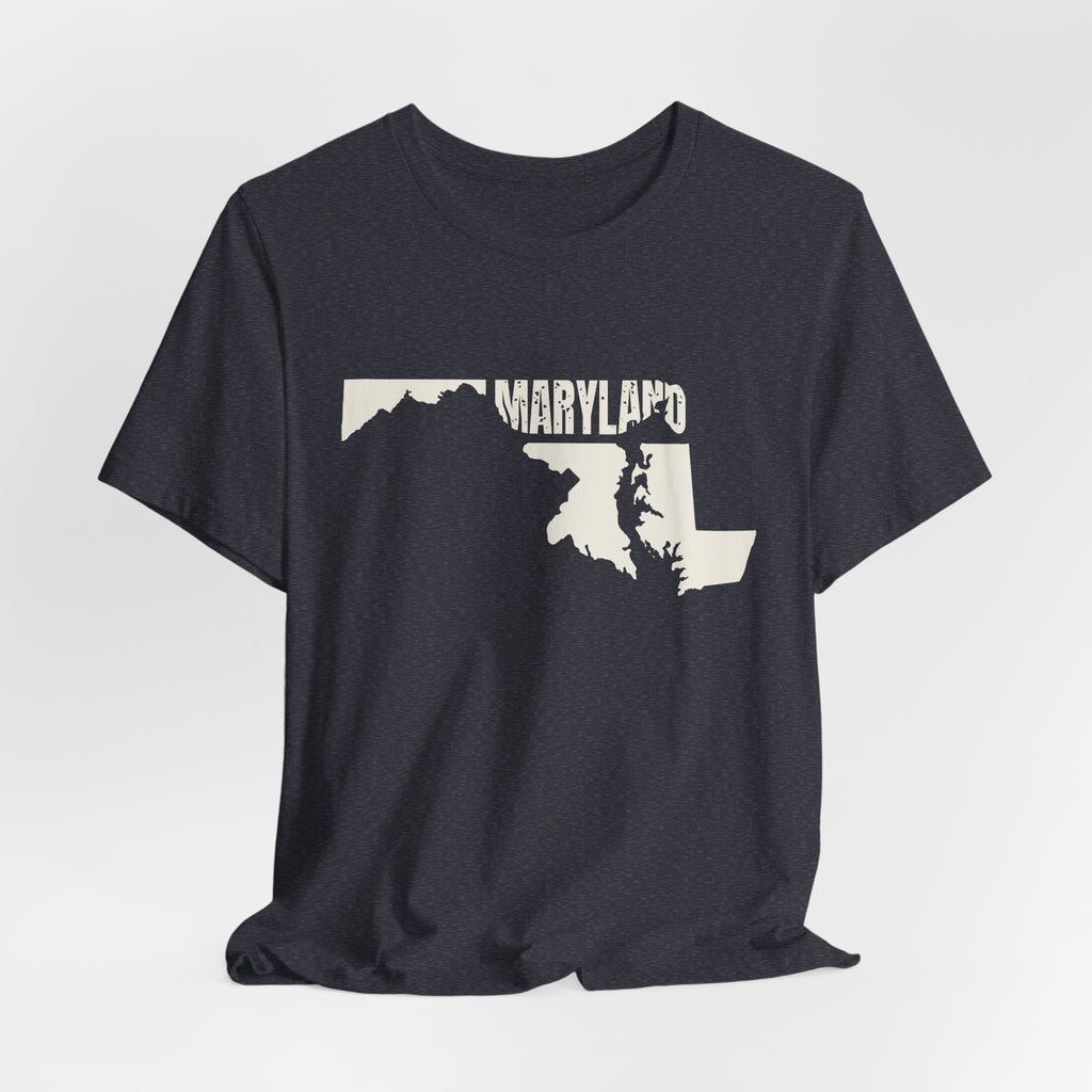 Maryland Vintage Letters Map T-Shirt