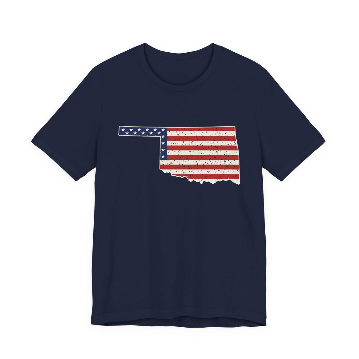 Oklahoma American Flag Map T-Shirt