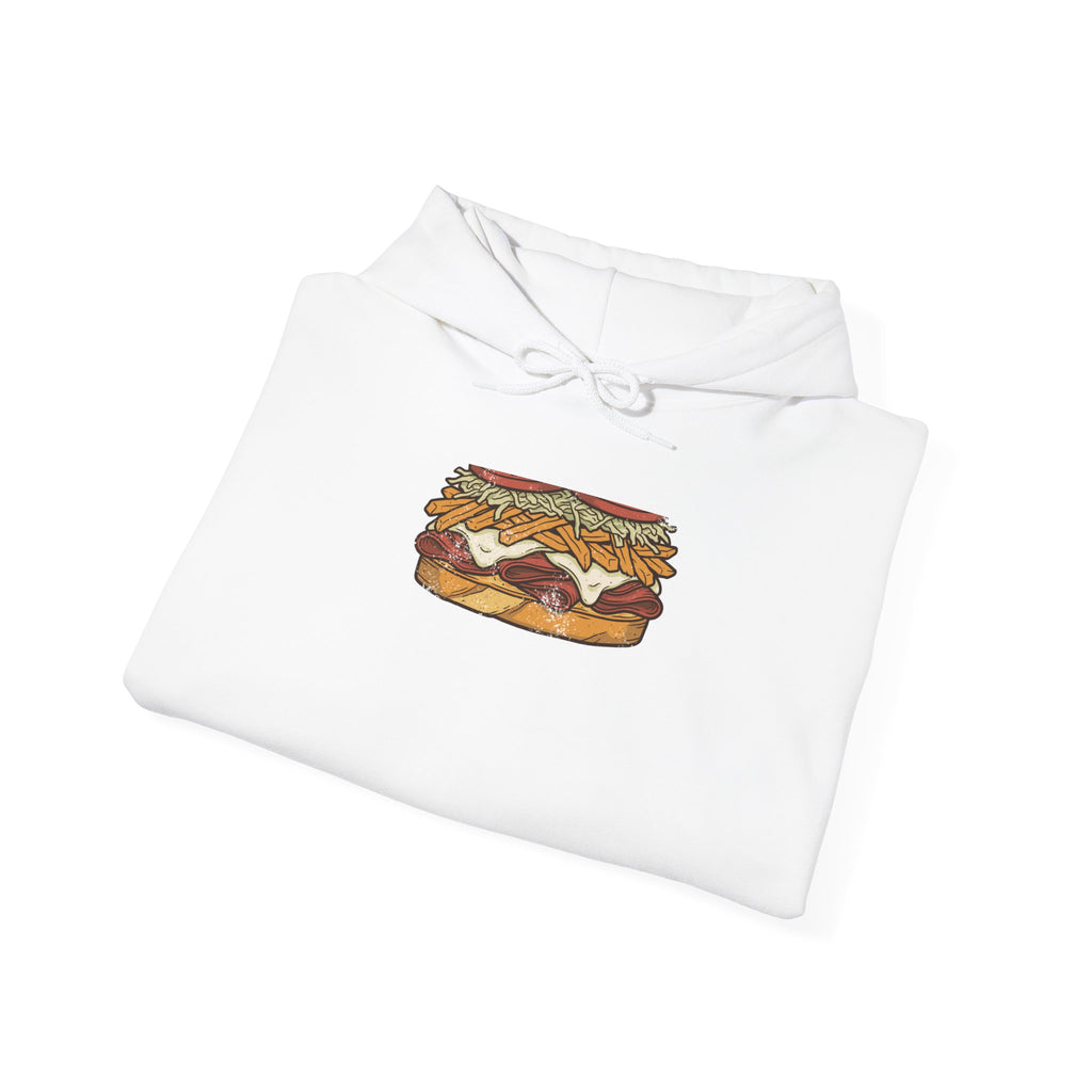 Pittsburgh Fries and Slaw Sandwich Food Illustration Hoodie