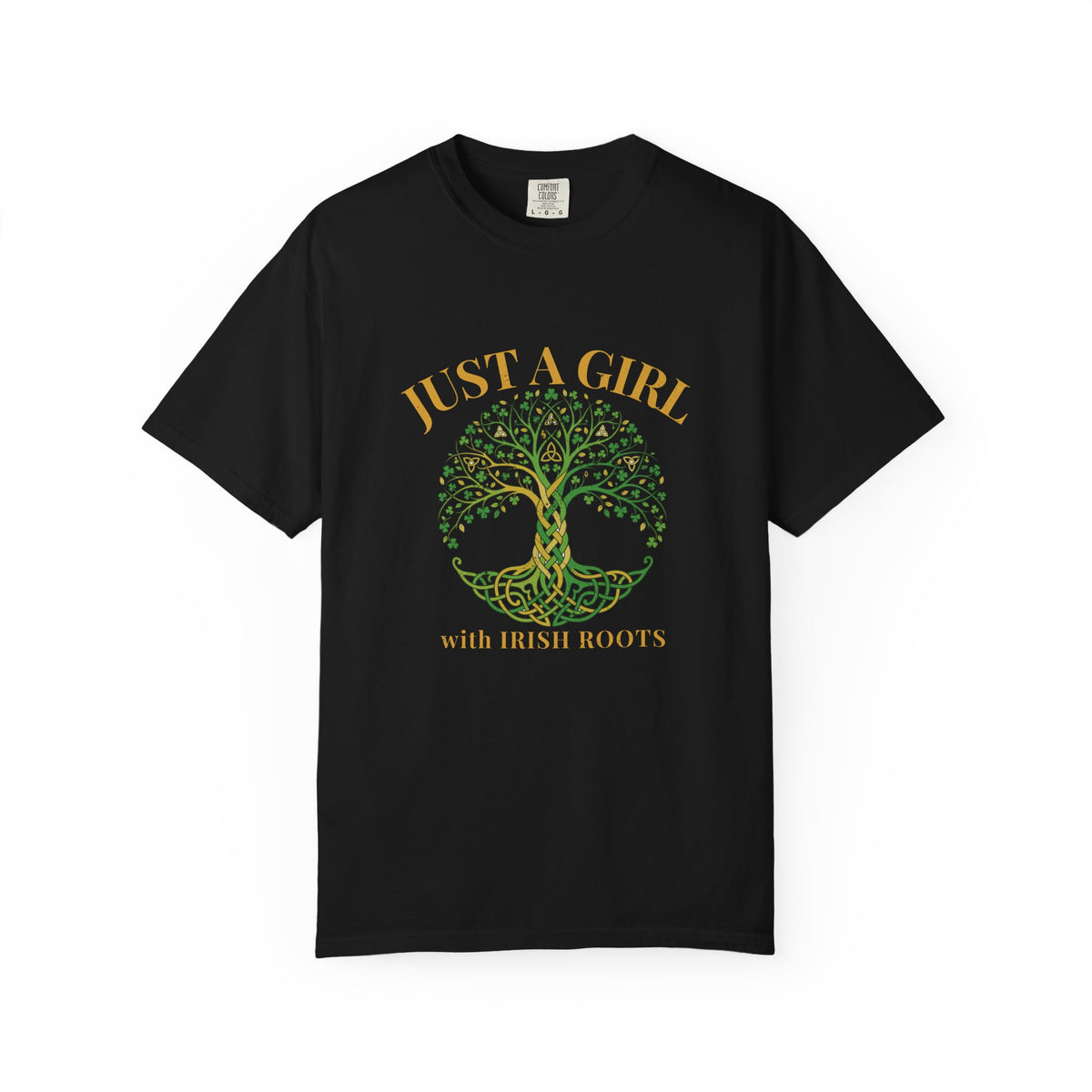 Just a Girl With Irish Roots Tree of Life T-Shirt