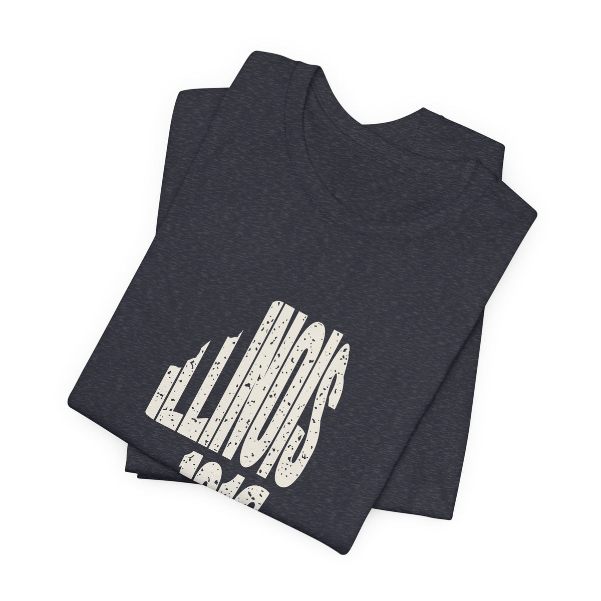 Illinois Vintage Letters Map T-Shirt