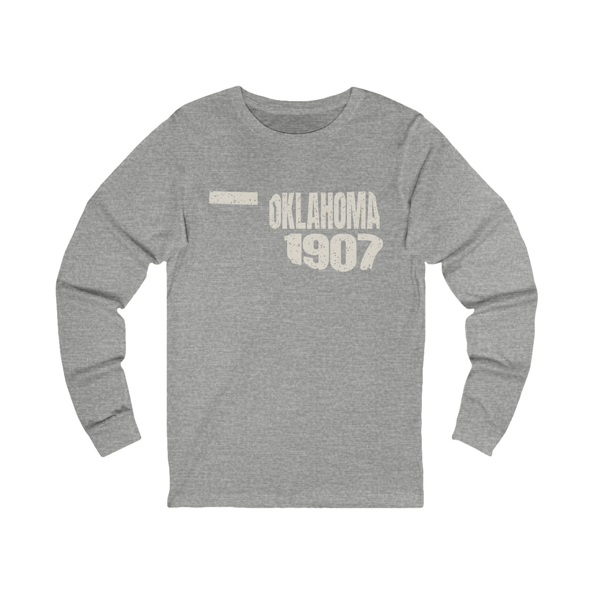 Oklahoma Vintage Letters Map Long Sleeve Tee