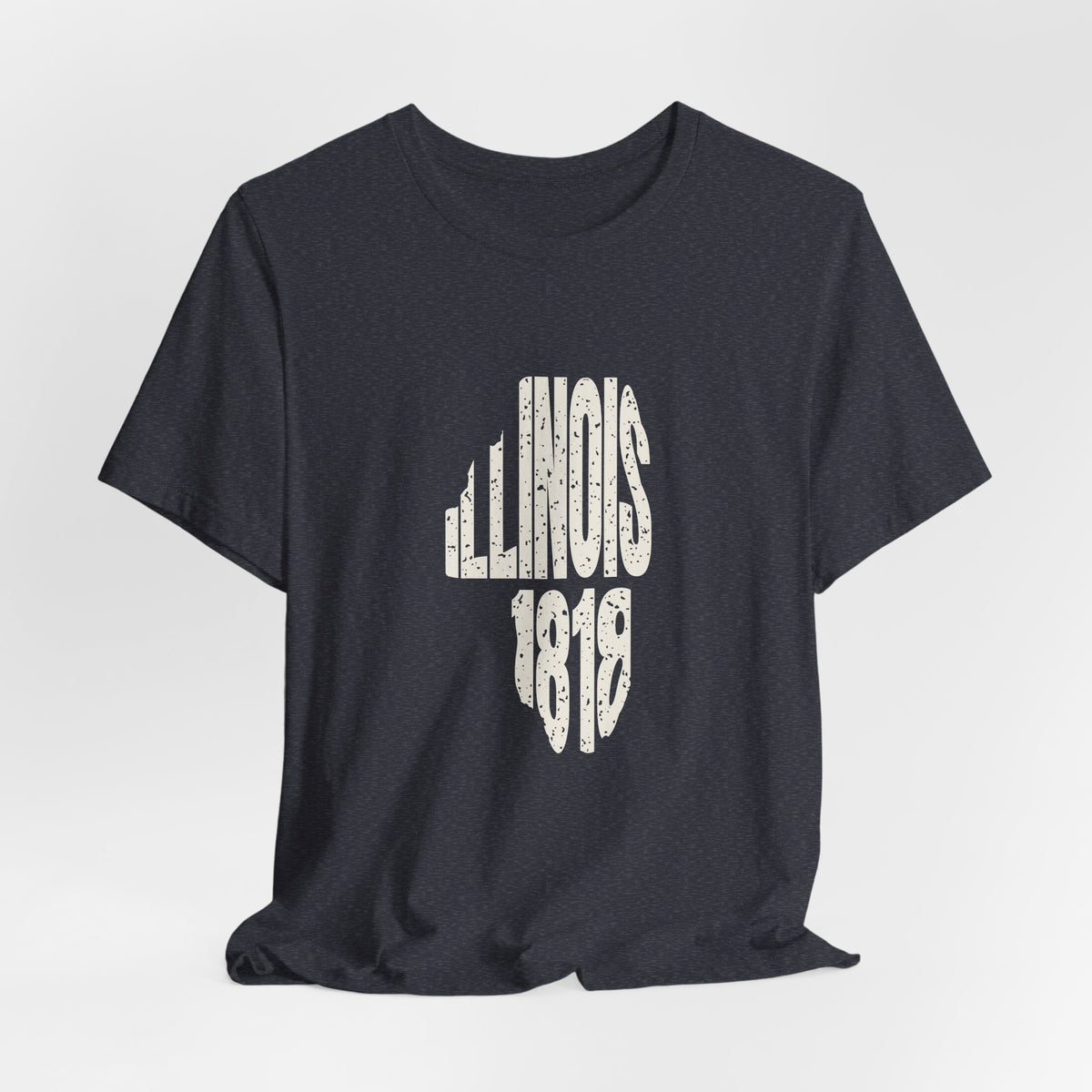 Illinois Vintage Letters Map T-Shirt