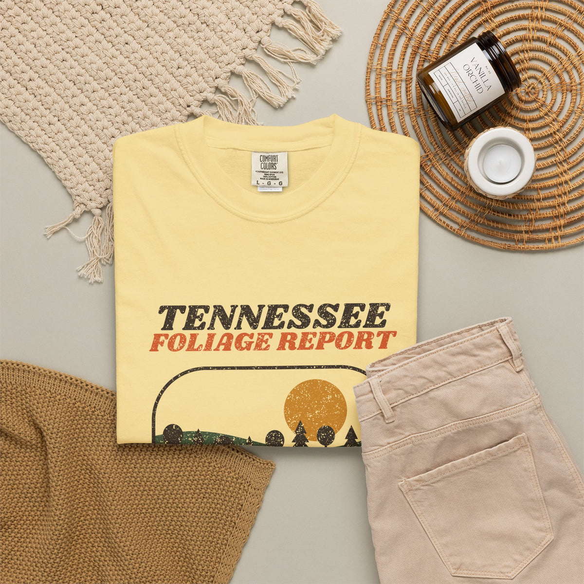Tennessee Foliage Report Retro Landscape T-Shirt