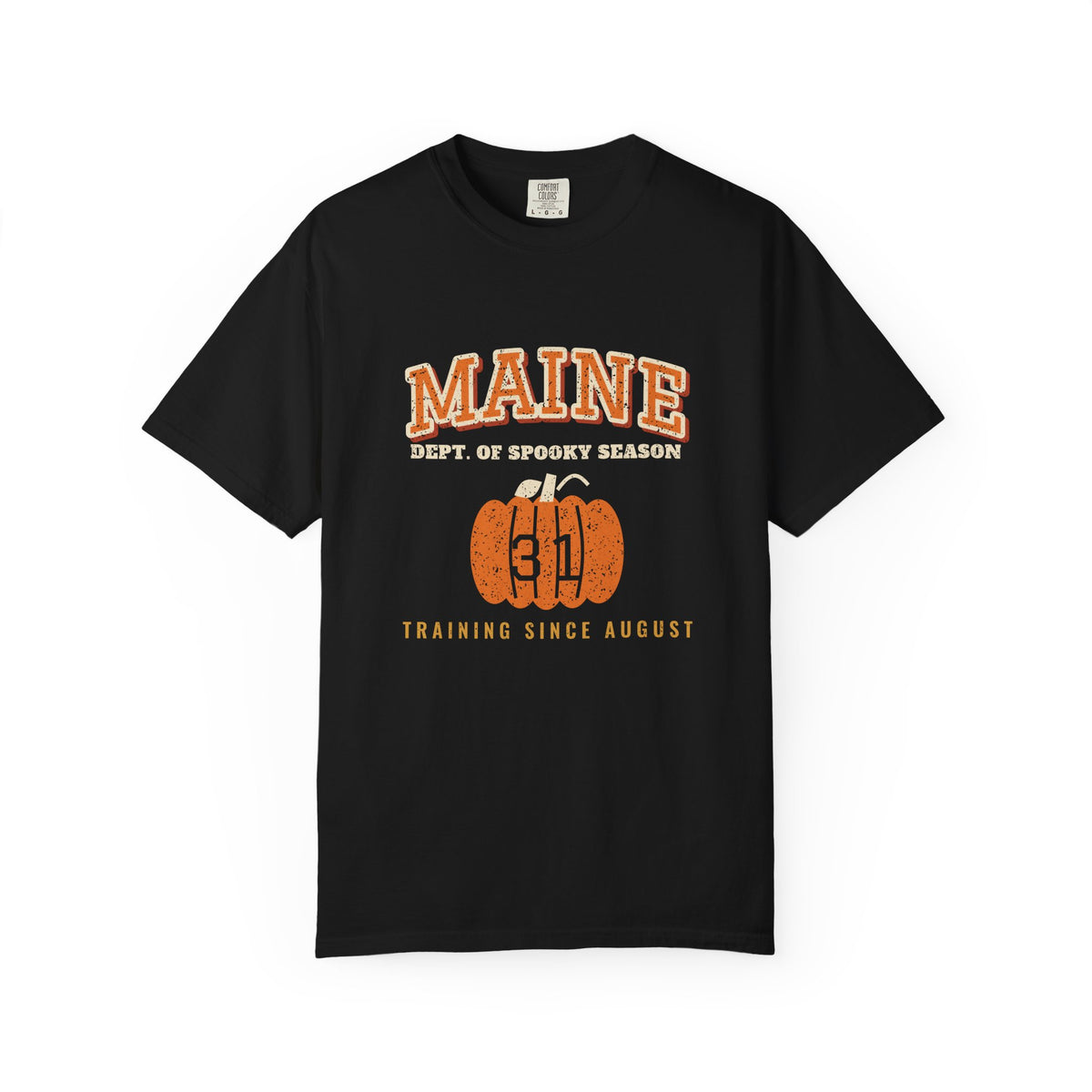 Maine Dept. of Spooky Season Varsity T-Shirt