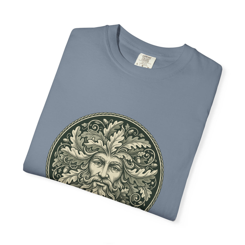 Green Man Oak Leaf and Acorn Medallion T-Shirt