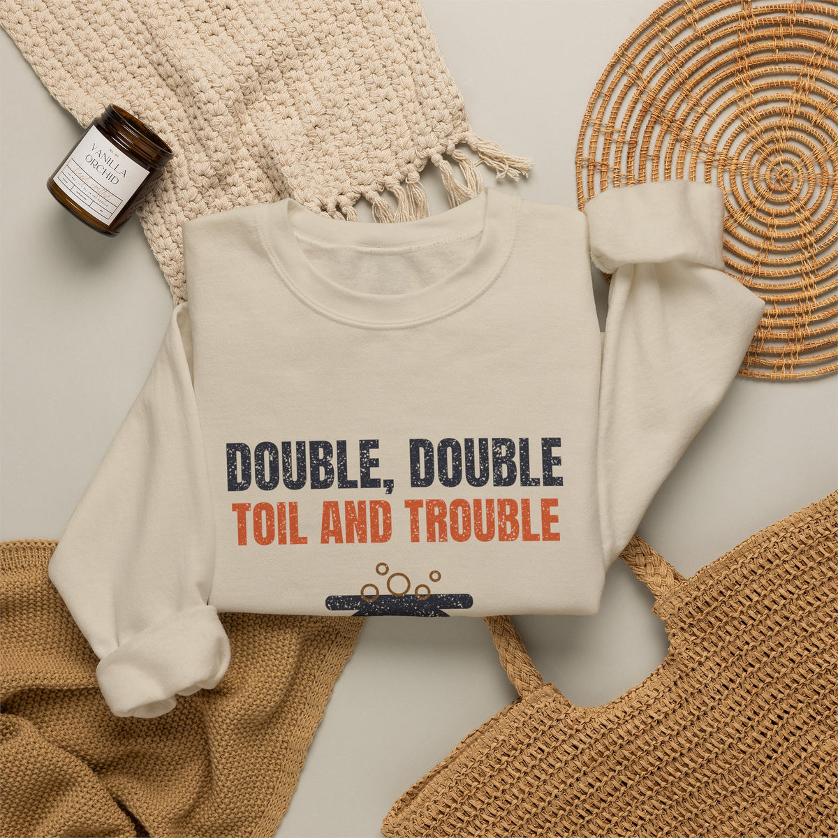 Double Double Toil and Trouble Massachusetts Crewneck Sweatshirt