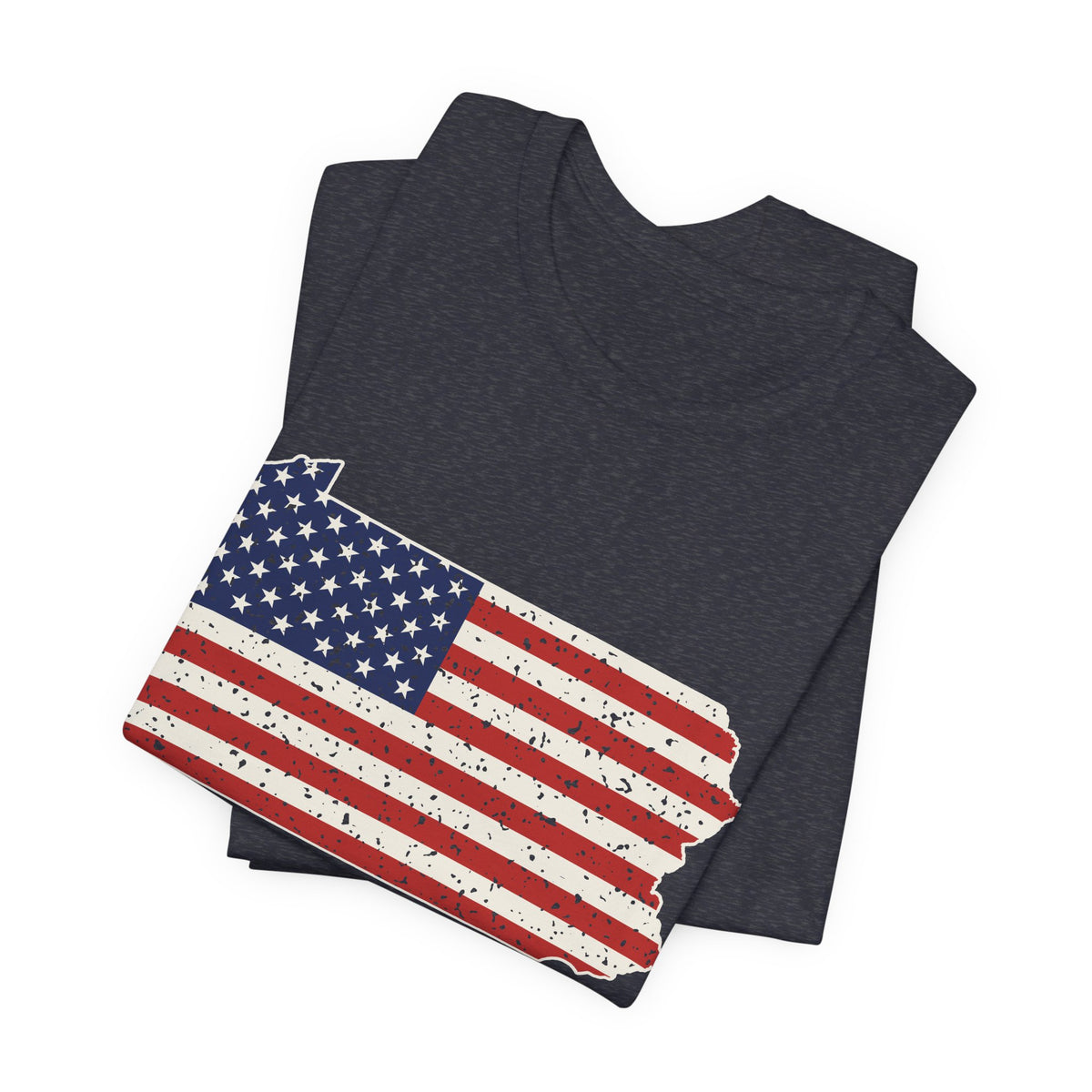 Pennsylvania American Flag Map T-Shirt