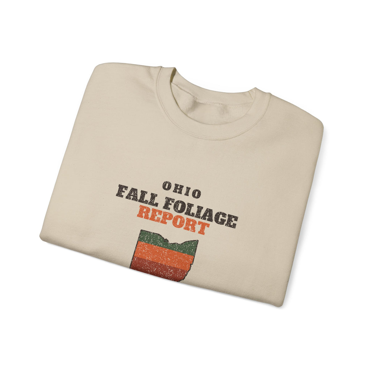 Ohio Fall Foliage Report Map Crewneck Sweatshirt