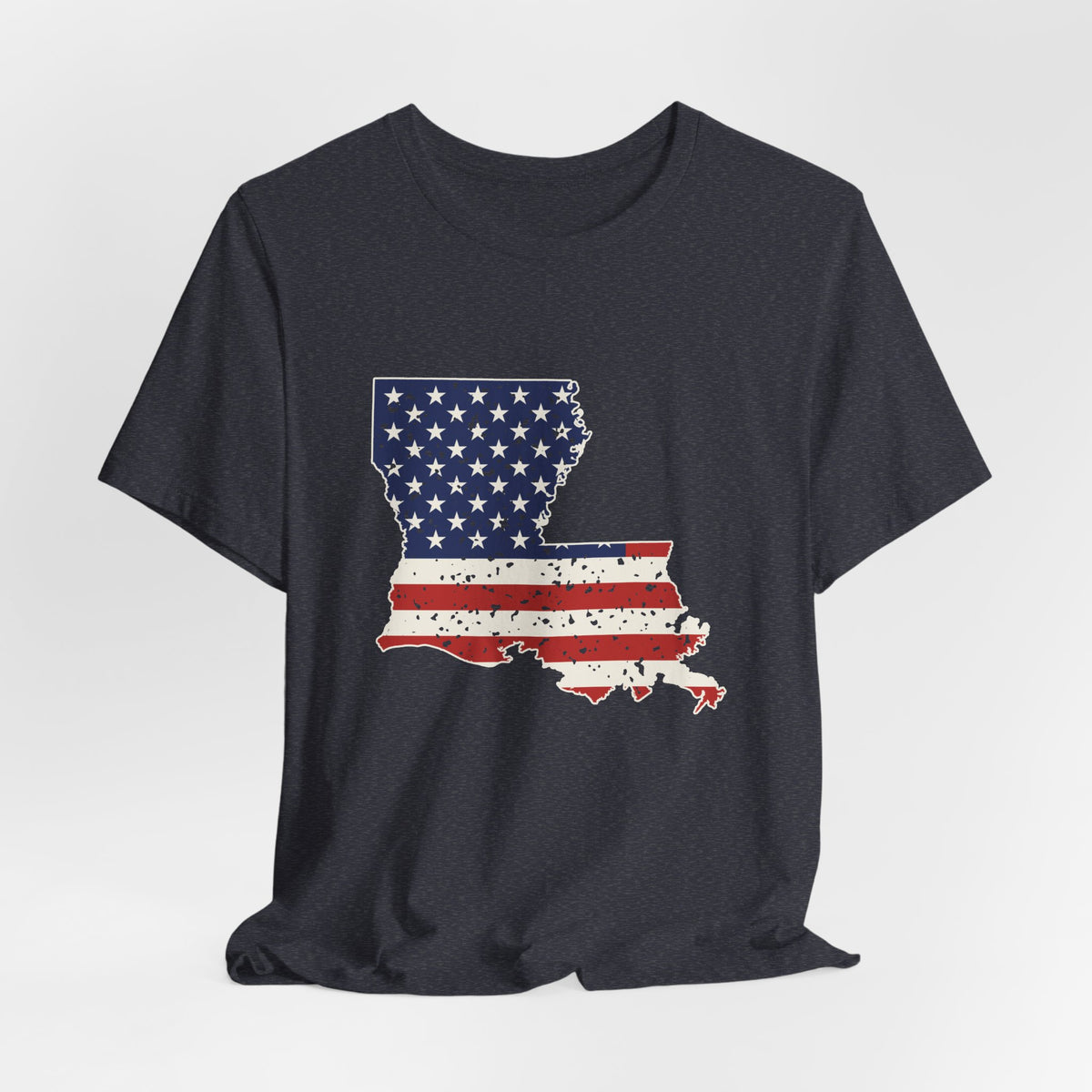 Louisiana American Flag Map T-Shirt