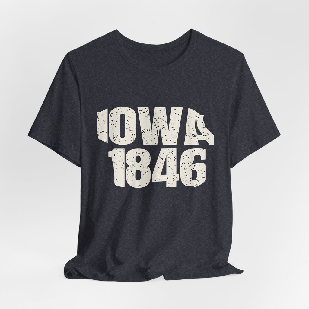 Iowa Vintage Letters Map T-Shirt