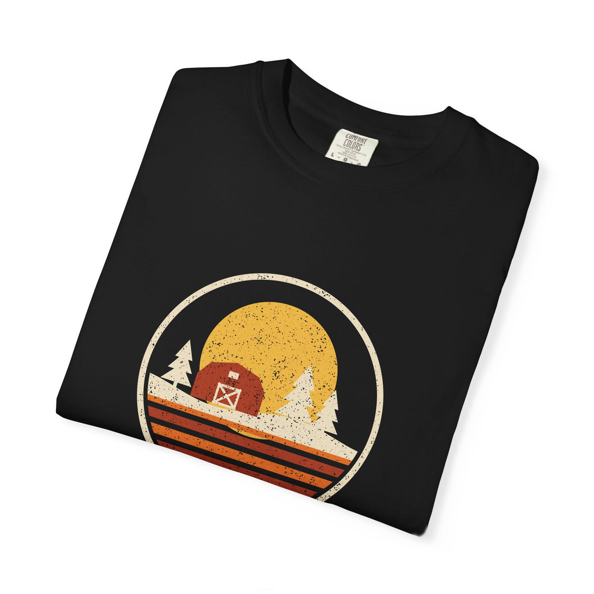 Harvest Moon Over New Hampshire Retro Badge T-Shirt