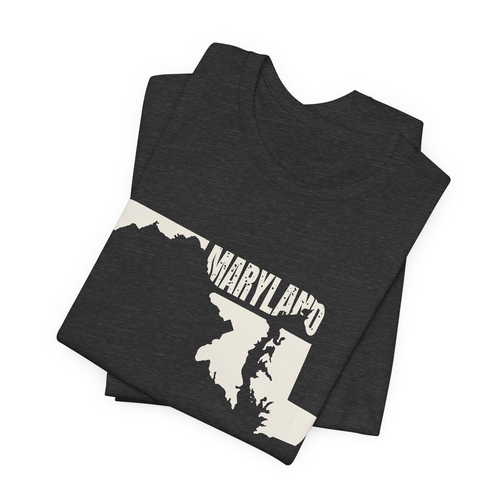 Maryland Vintage Letters Map T-Shirt