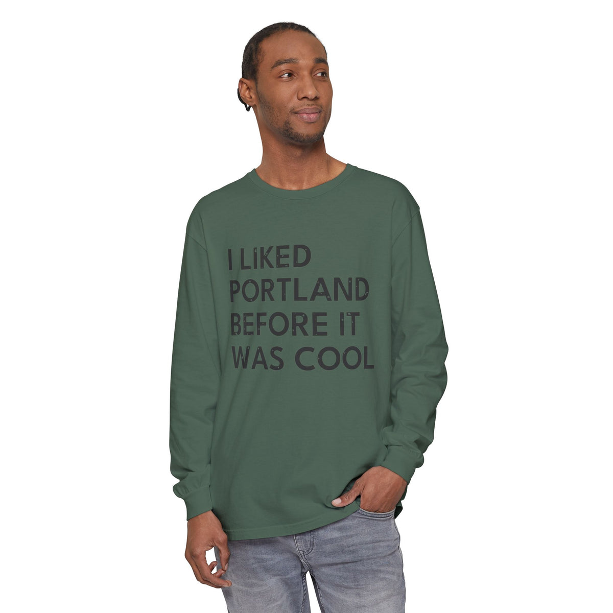 I Liked Portland Before It Was Cool Retro Hometown Long Sleeve Tee