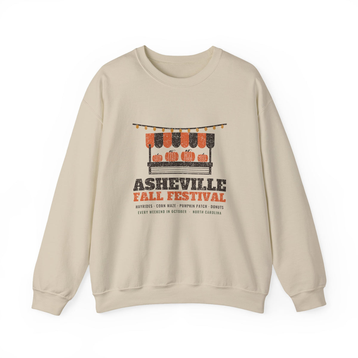 Asheville North Carolina Fall Festival Farm Stand Crewneck Sweatshirt
