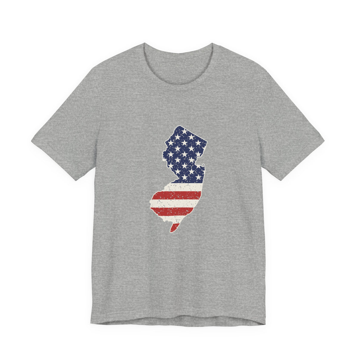 New Jersey American Flag Map T-Shirt