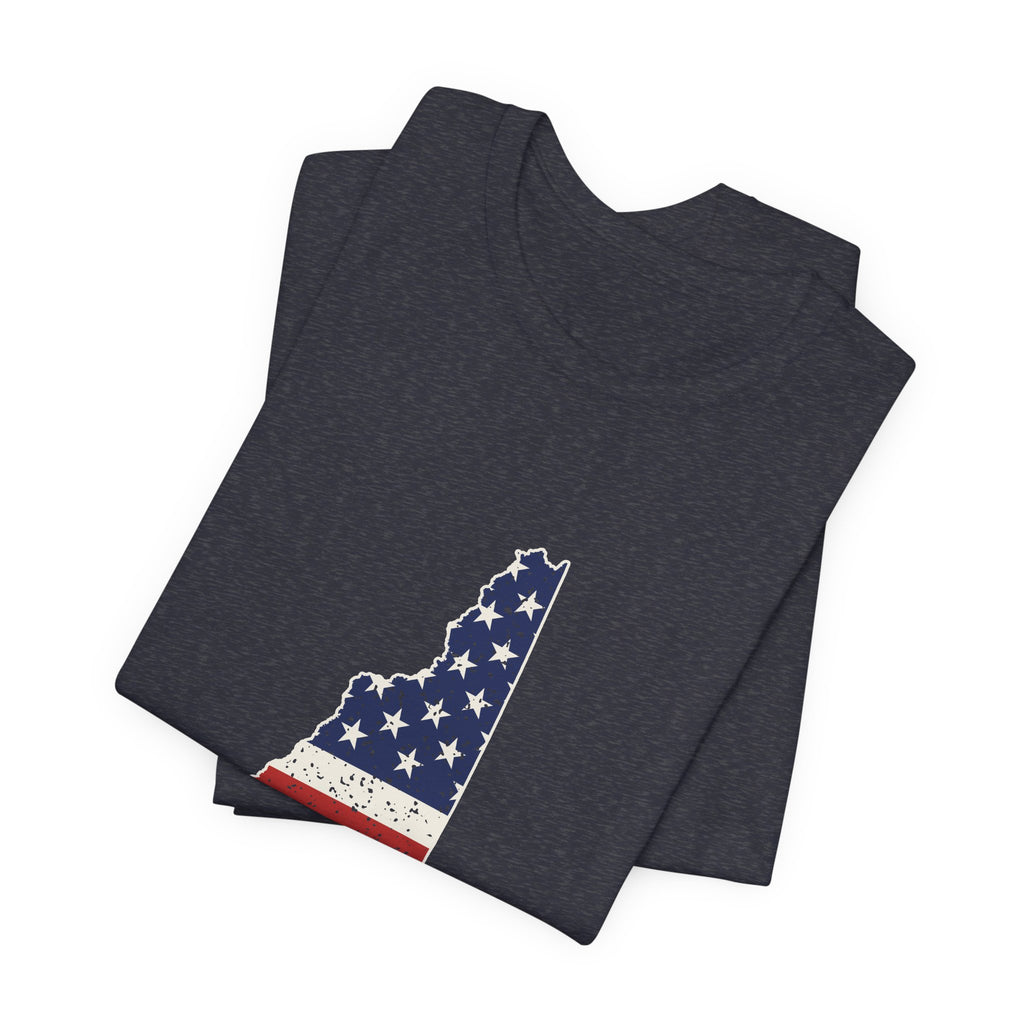 New Hampshire American Flag Map T-Shirt