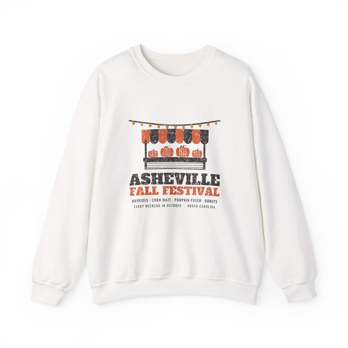 Asheville North Carolina Fall Festival Farm Stand Crewneck Sweatshirt