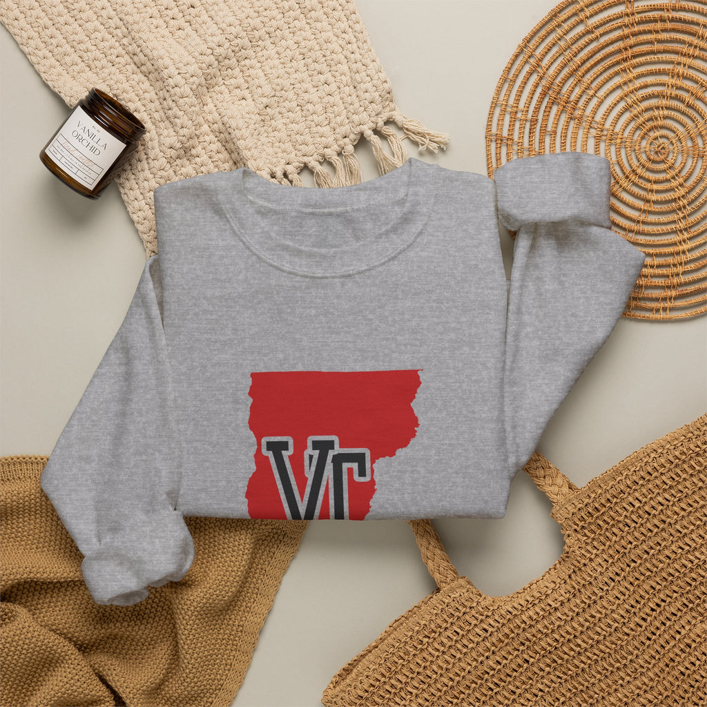 Vermont Varsity Monogram Map Crewneck Sweatshirt