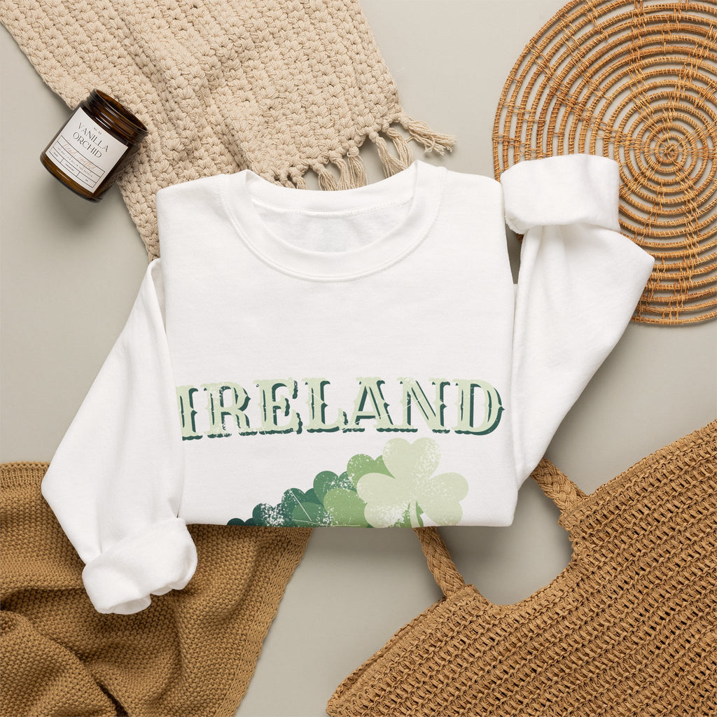 Ireland Est 1937 Vintage Ornate Lettering Crewneck Sweatshirt