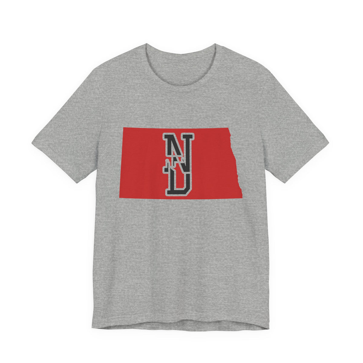 North Dakota Varsity Monogram Map T-Shirt