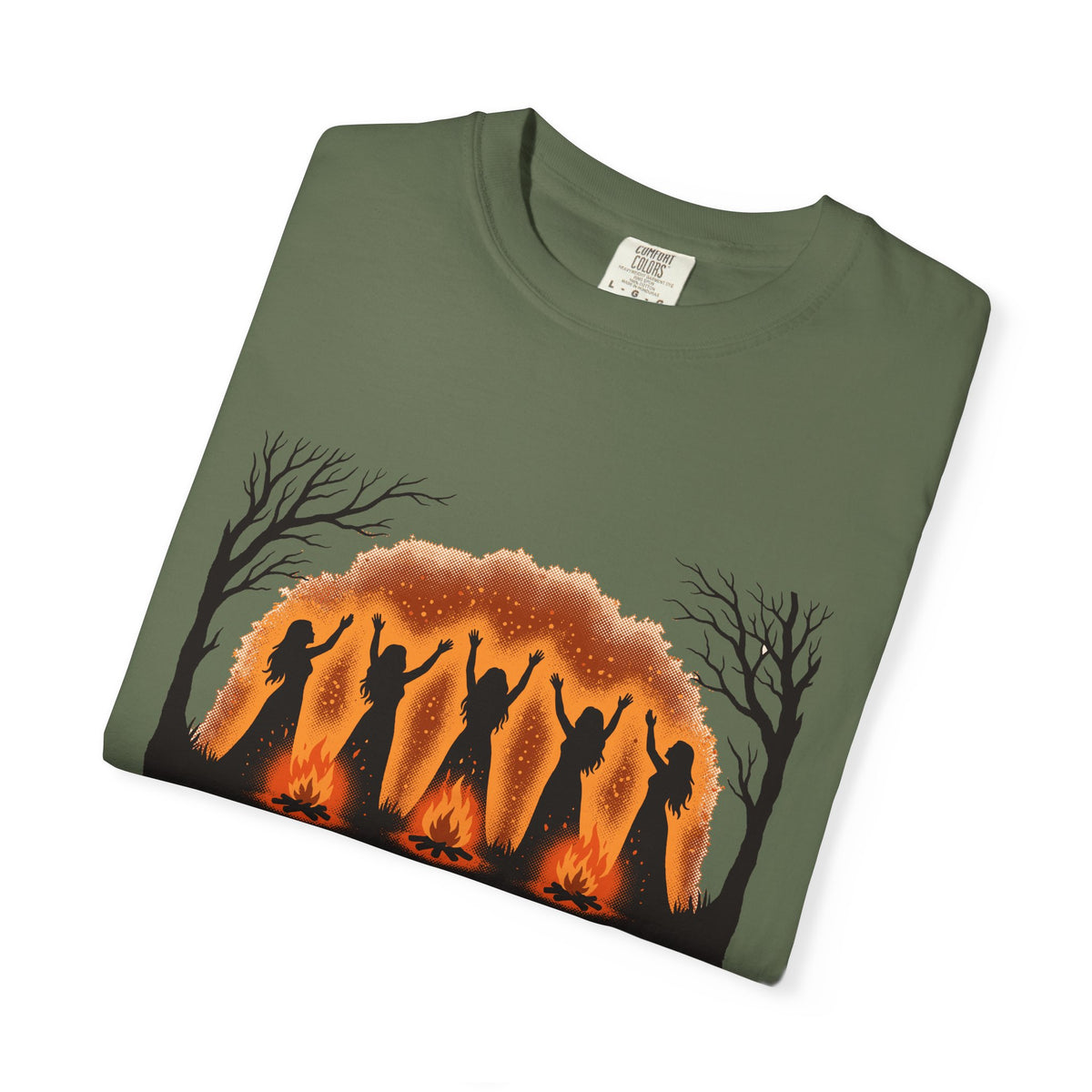 Women Dancing Around Bonfires Night Silhouettes T-Shirt