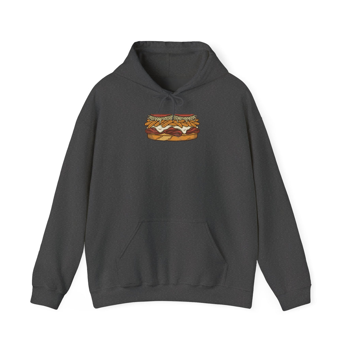 Pittsburgh Fries and Slaw Sandwich Food Illustration Hoodie