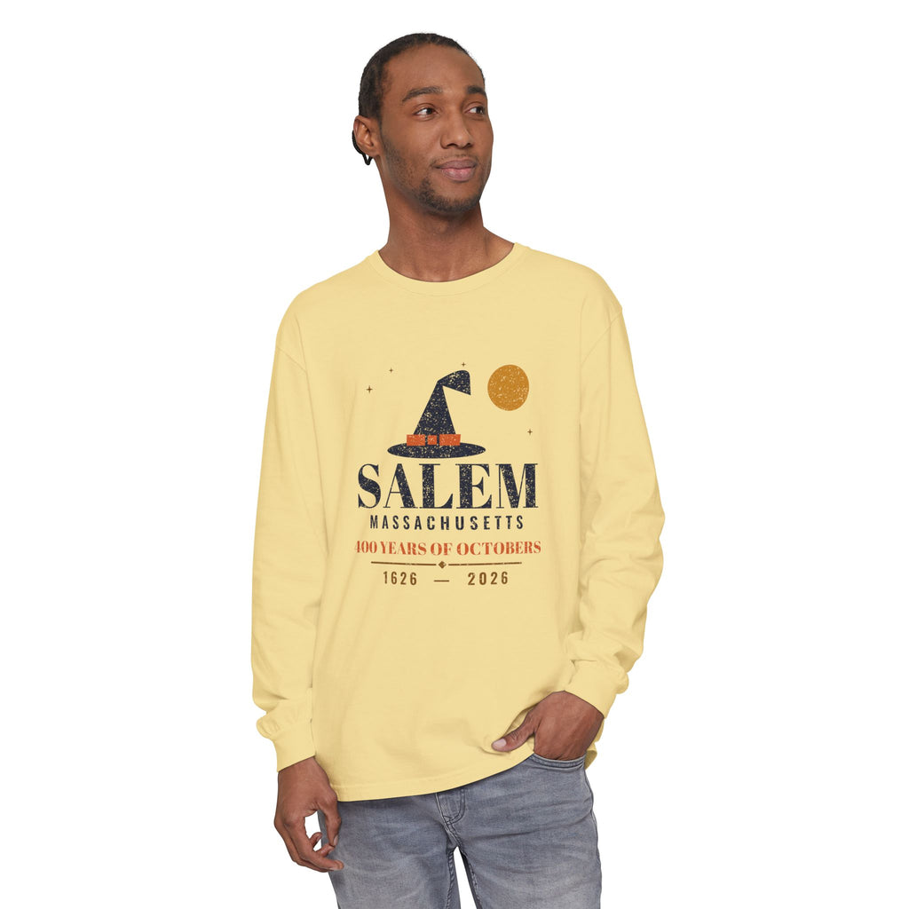 Salem Massachusetts 400 Years Witch Hat Long Sleeve Tee